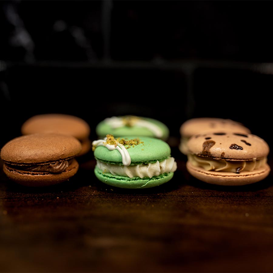 three different types of french macarons